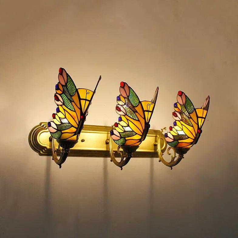 Tiffany Wall Sconce Butterfly Glass - Clowas