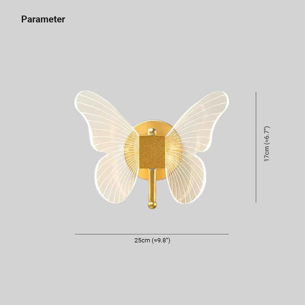 Butterfly Wall Light LED Modern Gold - Clowas