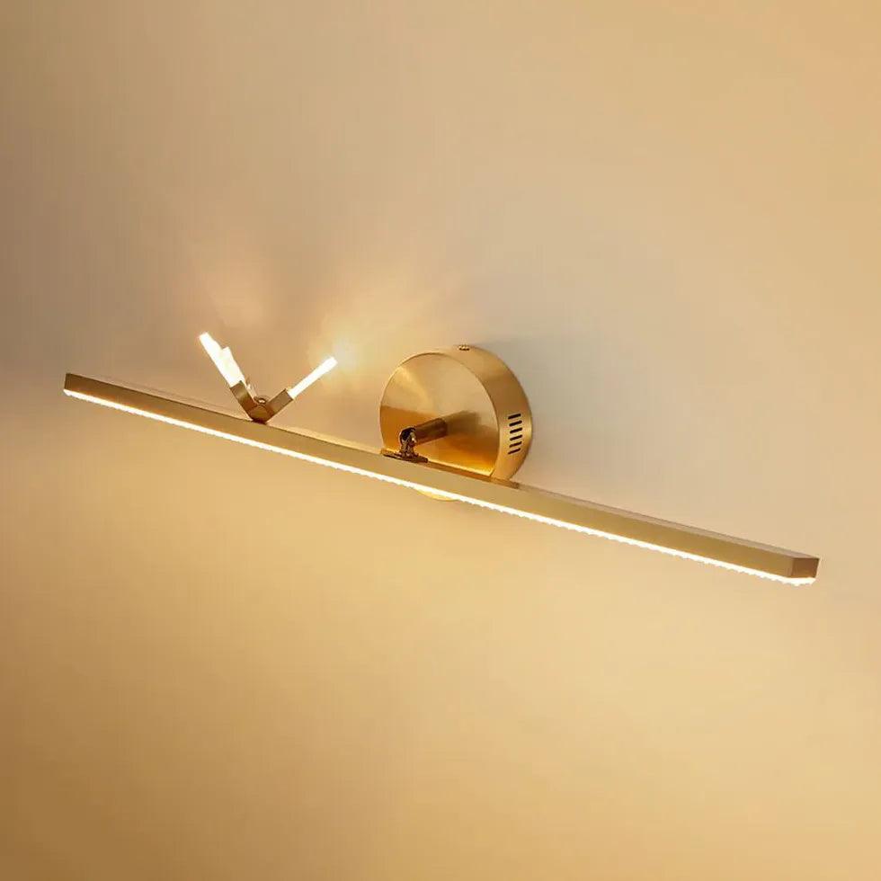 Gold Butterfly Linear Led Bathroom Wall Lights - Clowas
