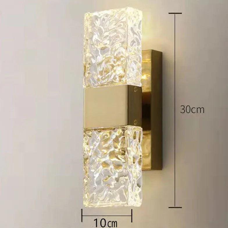 Modern gold pattern glass Wall Lights - Clowas