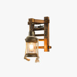 kerosene Wooden Vintage Wall Lights - Clowas