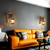 kerosene Wooden Vintage Wall Lights - Clowas
