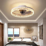 Black Round Ceiling Fan Pendant Light - Clowas