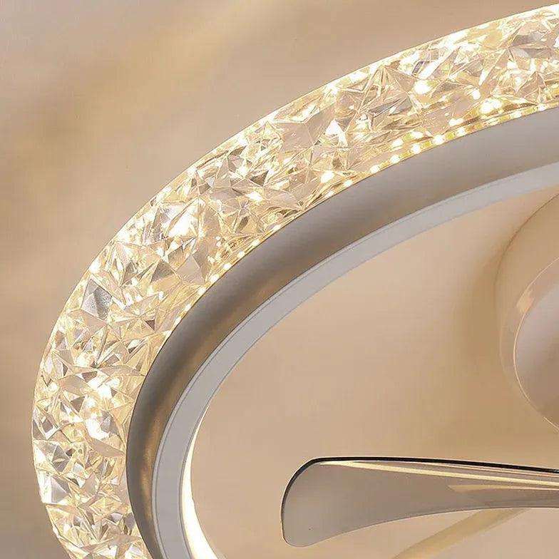 Round LED Ceiling Fan Pendant Light - Clowas