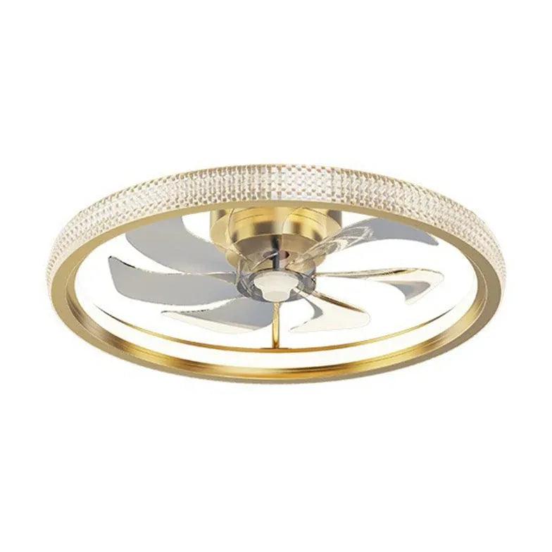 Gold Ceiling Fan for Bedroom Pendant Light - Clowas