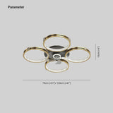 Luxury Multi-Layer Round Ceiling Fan with Light