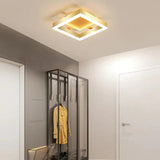 Golden Circular LED Hallway Ceiling Light - Clowas