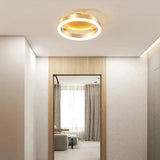 Golden Circular LED Hallway Ceiling Light - Clowas