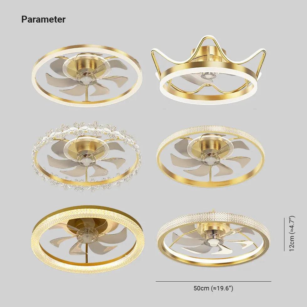 Floral Decor Bedroom Ceiling Fan Light - Clowas