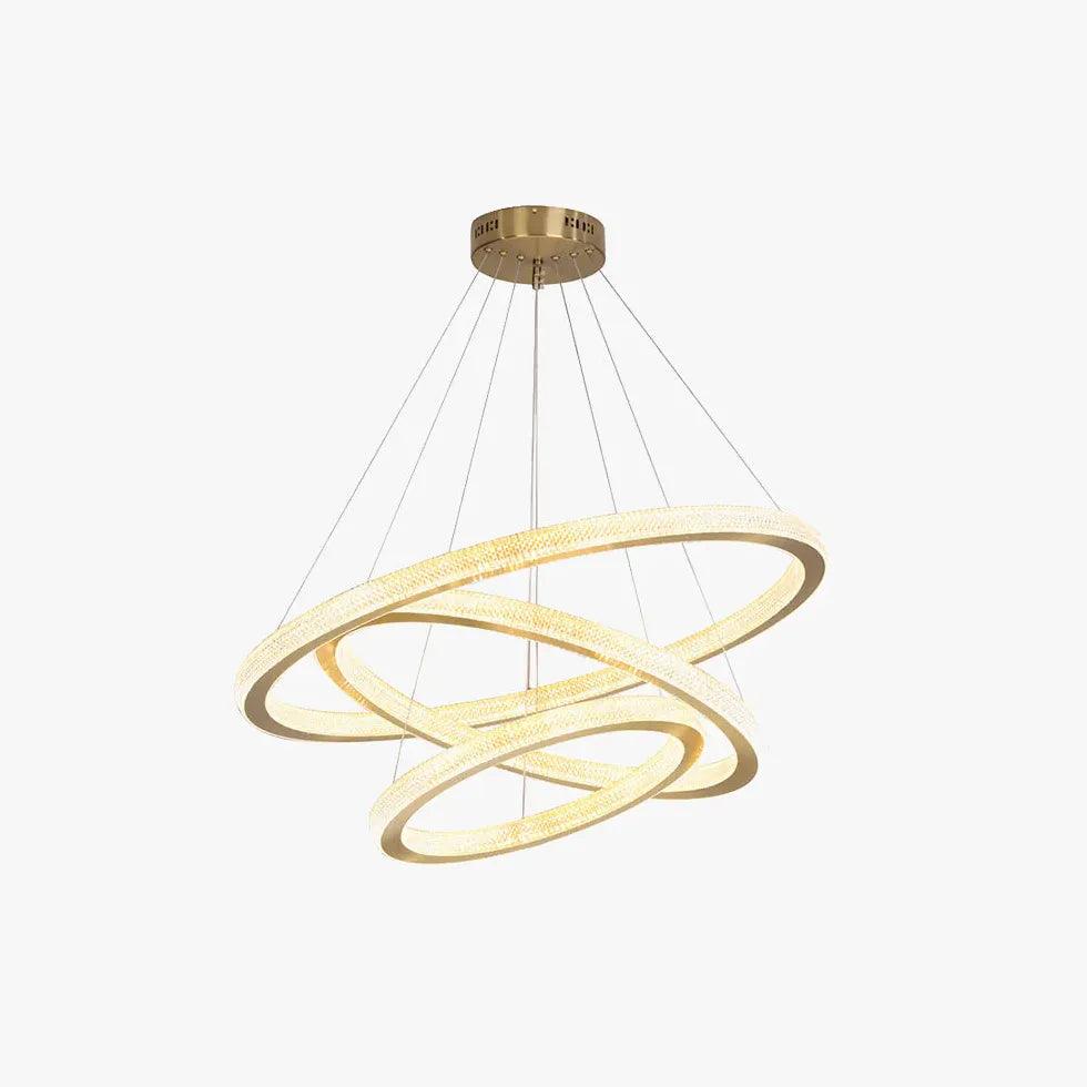 Crystal Gold Ring Modern Pendant Light - Clowas