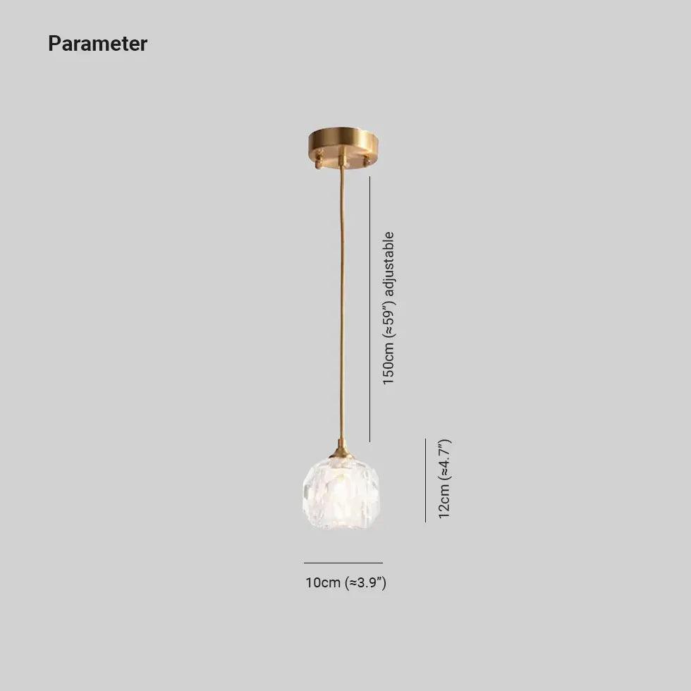 Small Crystal Bedroom Pendant Light - Clowas
