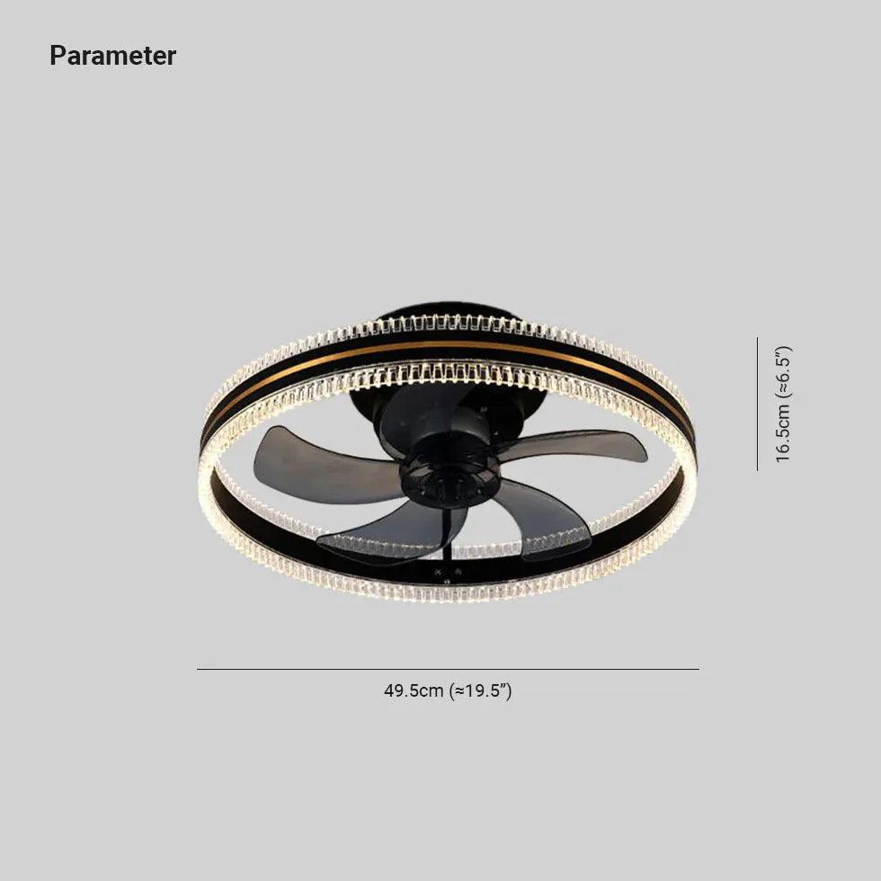 Two-Tone Ring Ceiling Fan with Light - Clowas