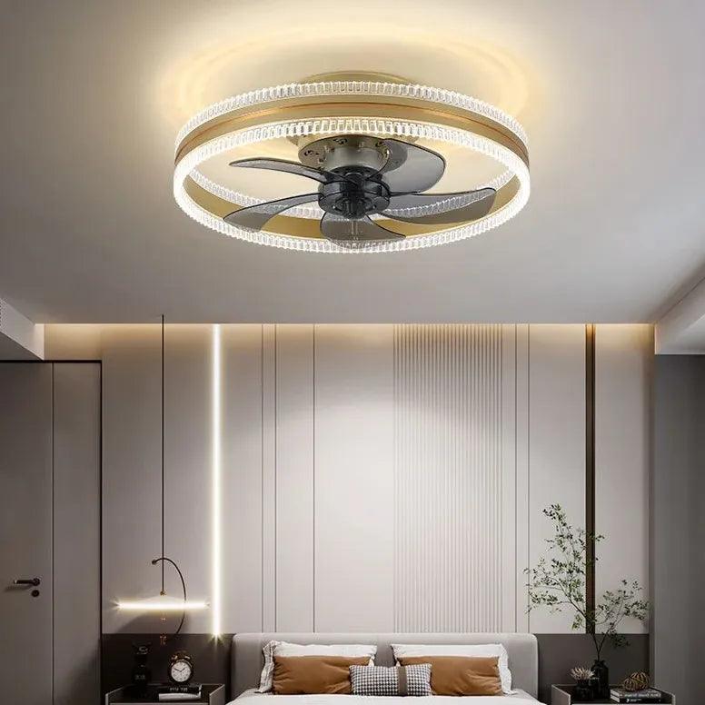 Two-Tone Ring Ceiling Fan with Light - Clowas