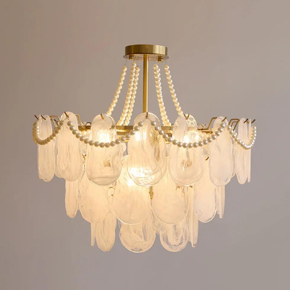 White Glass Elegant Vintage Multi-Light Chandelier - Clowas