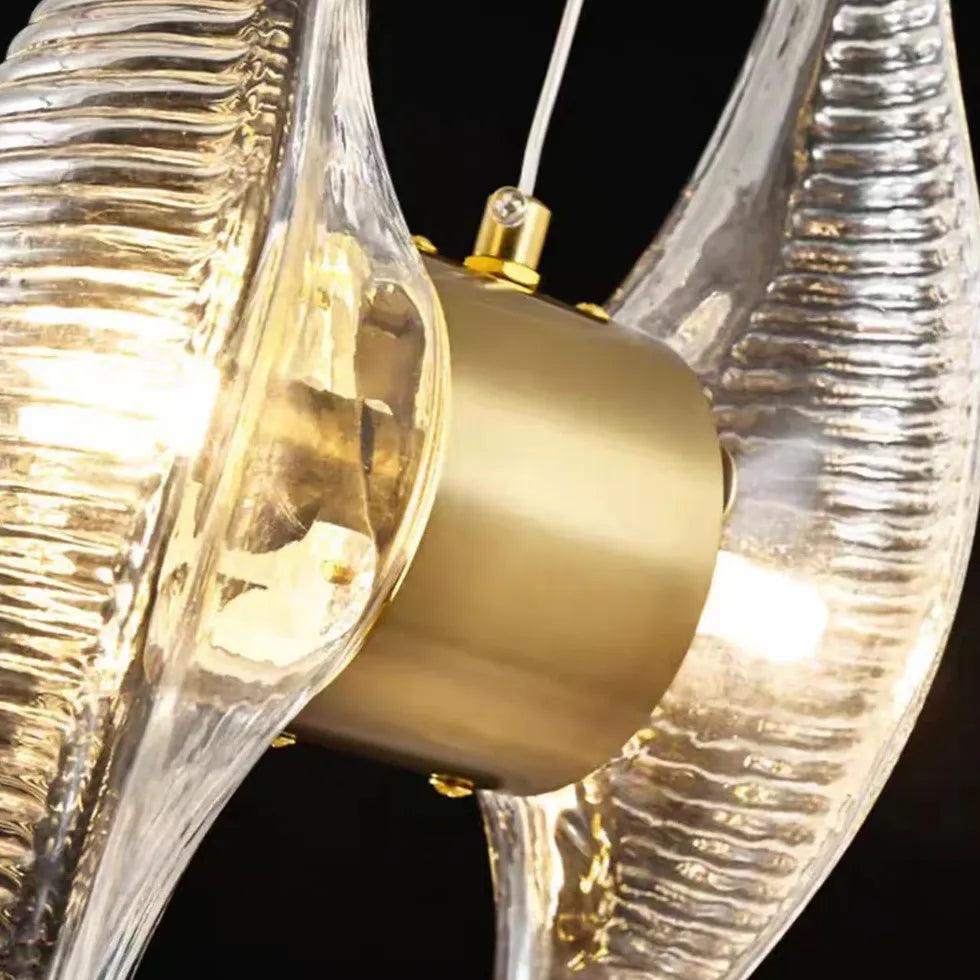 Wing-shaped Glass Bedroom Pendant Light - Clowas
