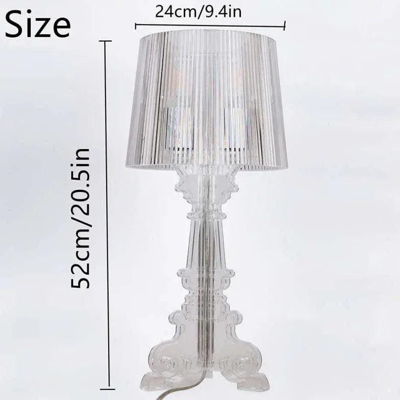 Acrylic Transparent Shade Decorative Table Lamp - Clowas