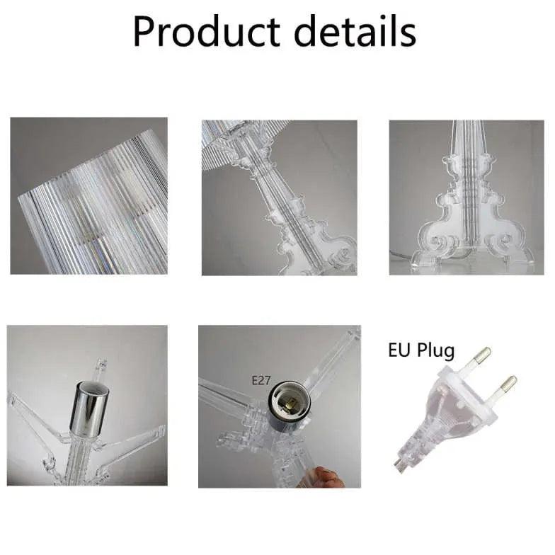 Acrylic Transparent Shade Decorative Table Lamp - Clowas