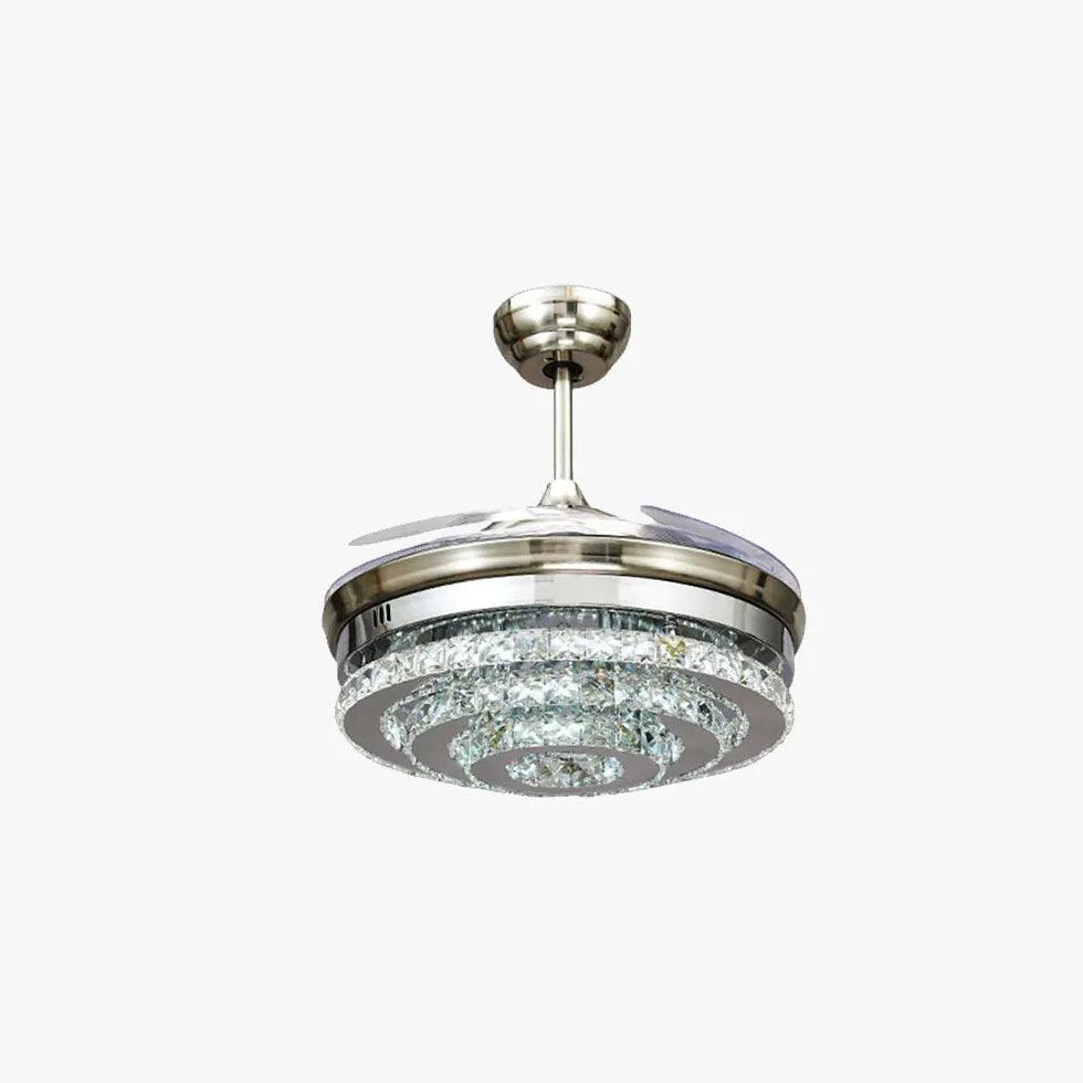 Round Crystal Silver Luxury Modern Pendant Light - Clowas