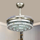 Round Crystal Silver Luxury Modern Pendant Light - Clowas
