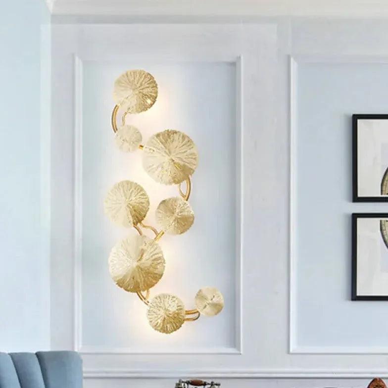 Statement Wall Lights for Living Room Gold - Clowas