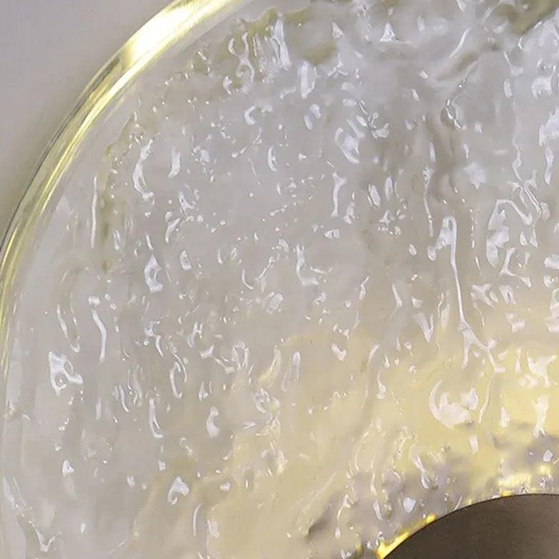 Ripple Crystal Round Gold Wall Lights - Clowas