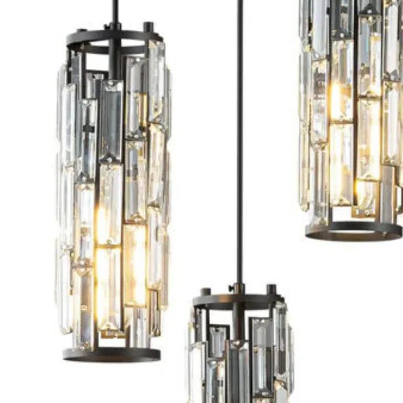 Cylinder Gold Crystal Modern Pendant Light - Clowas