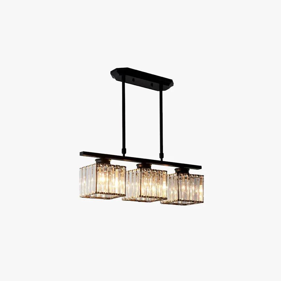 Three-Head Cube Crystal Modern Pendant Light - Clowas