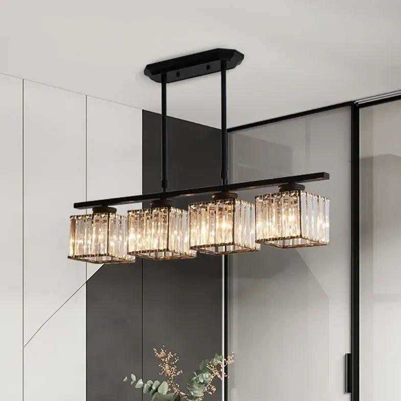 Three-Head Cube Crystal Modern Pendant Light - Clowas