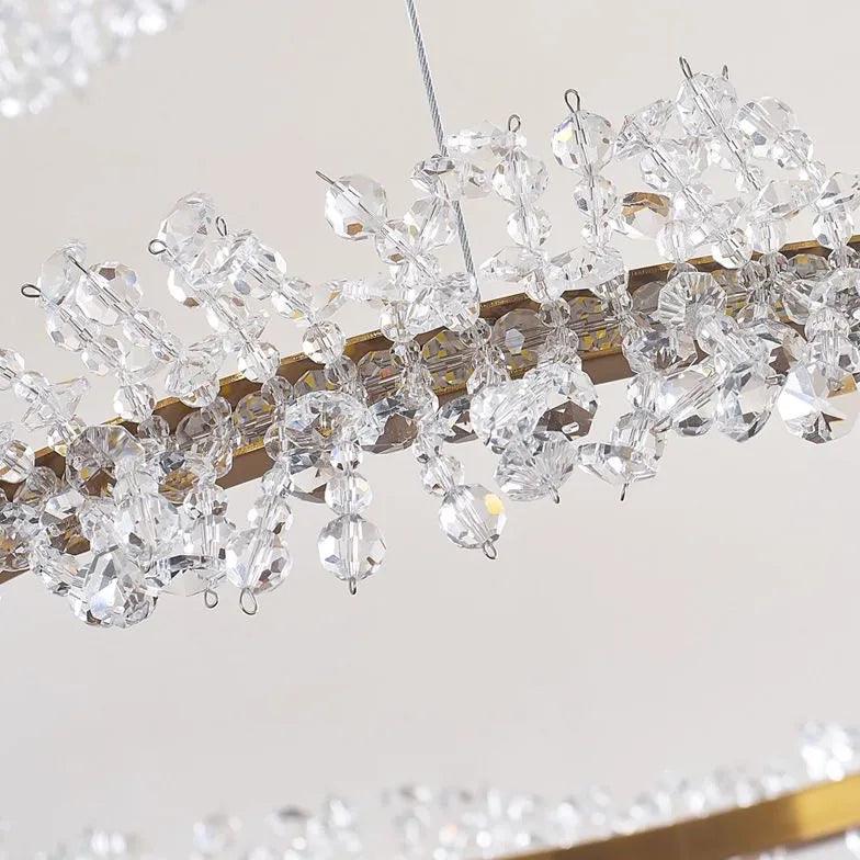 Gold Crystal Ring Modern Pendant Light - Clowas