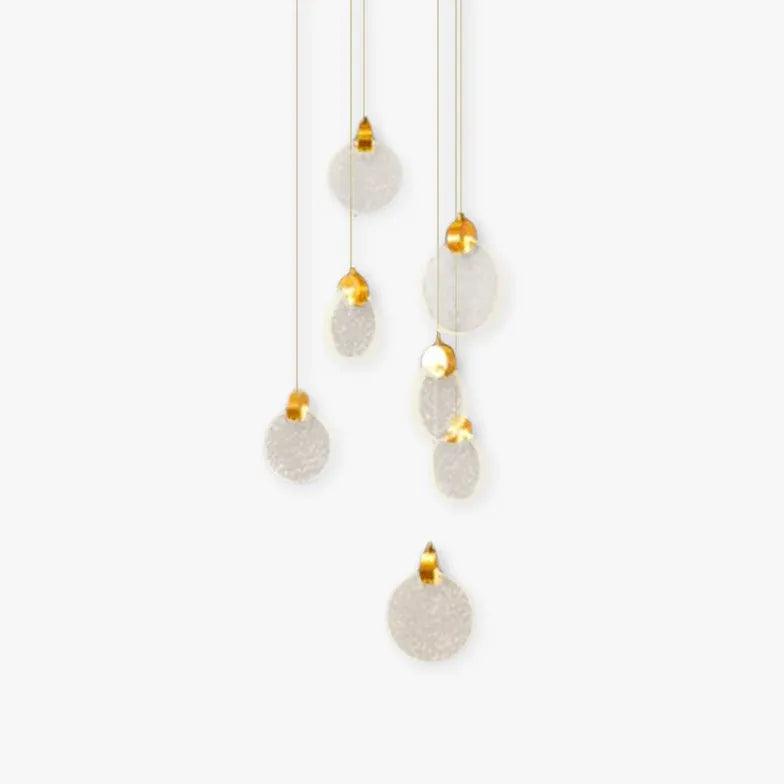 Golden Round Crystal Modern Pendant Light - Clowas