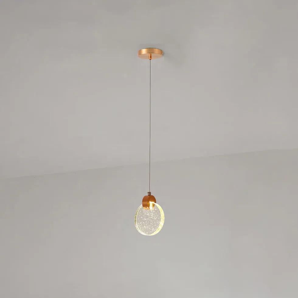 Golden Round Crystal Modern Pendant Light - Clowas