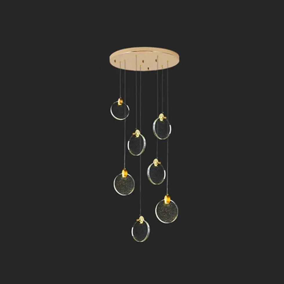 Golden Round Crystal Modern Pendant Light - Clowas