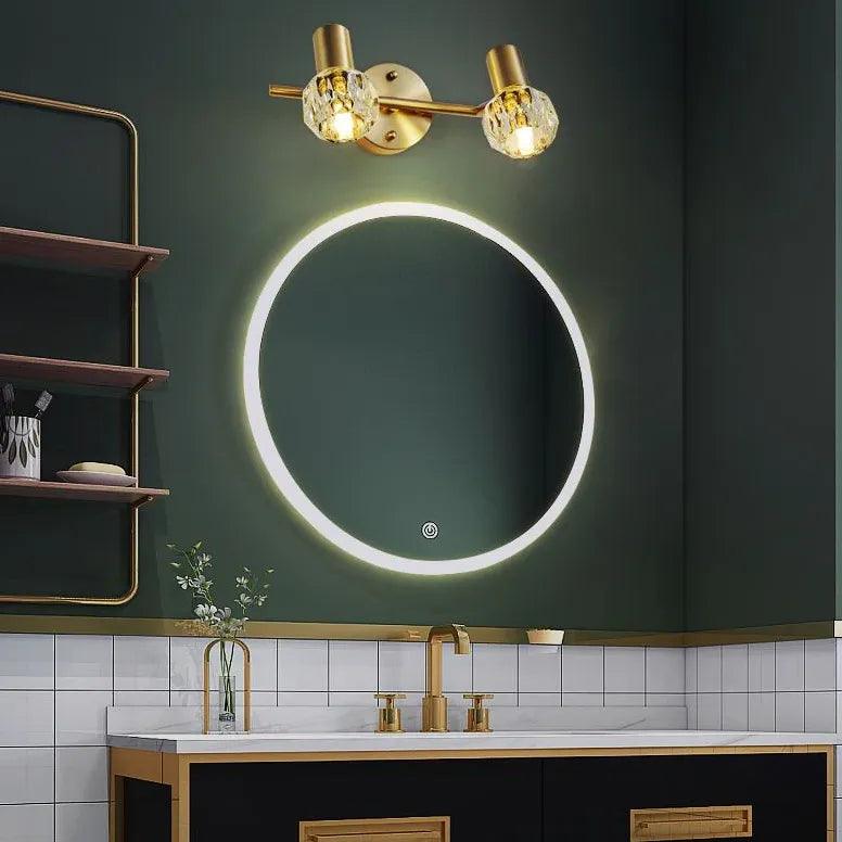 Crystal Gold Modern Bathroom Wall Lights - Clowas