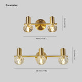 Crystal Gold Modern Bathroom Wall Lights - Clowas