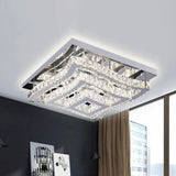Square Crystal Multi-Layer Luxury Ceiling Light - Clowas