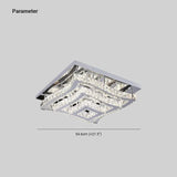 Square Crystal Multi-Layer Luxury Ceiling Light - Clowas
