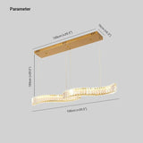 Two-Wave Crystal Pendant Light for Dining Room - Clowas