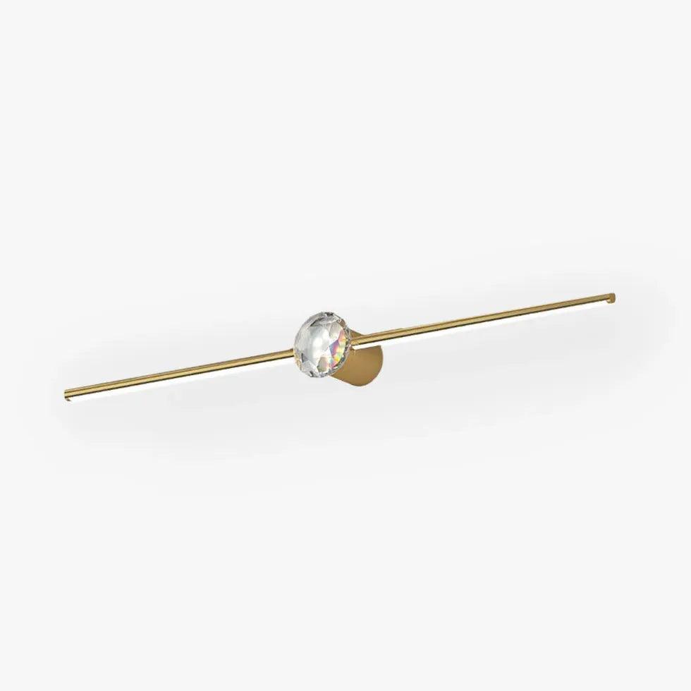 Gold Linear Crystal Bathroom Mirror Lights - Clowas
