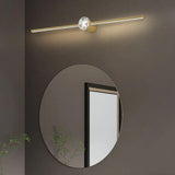 Gold Linear Crystal Bathroom Mirror Lights - Clowas