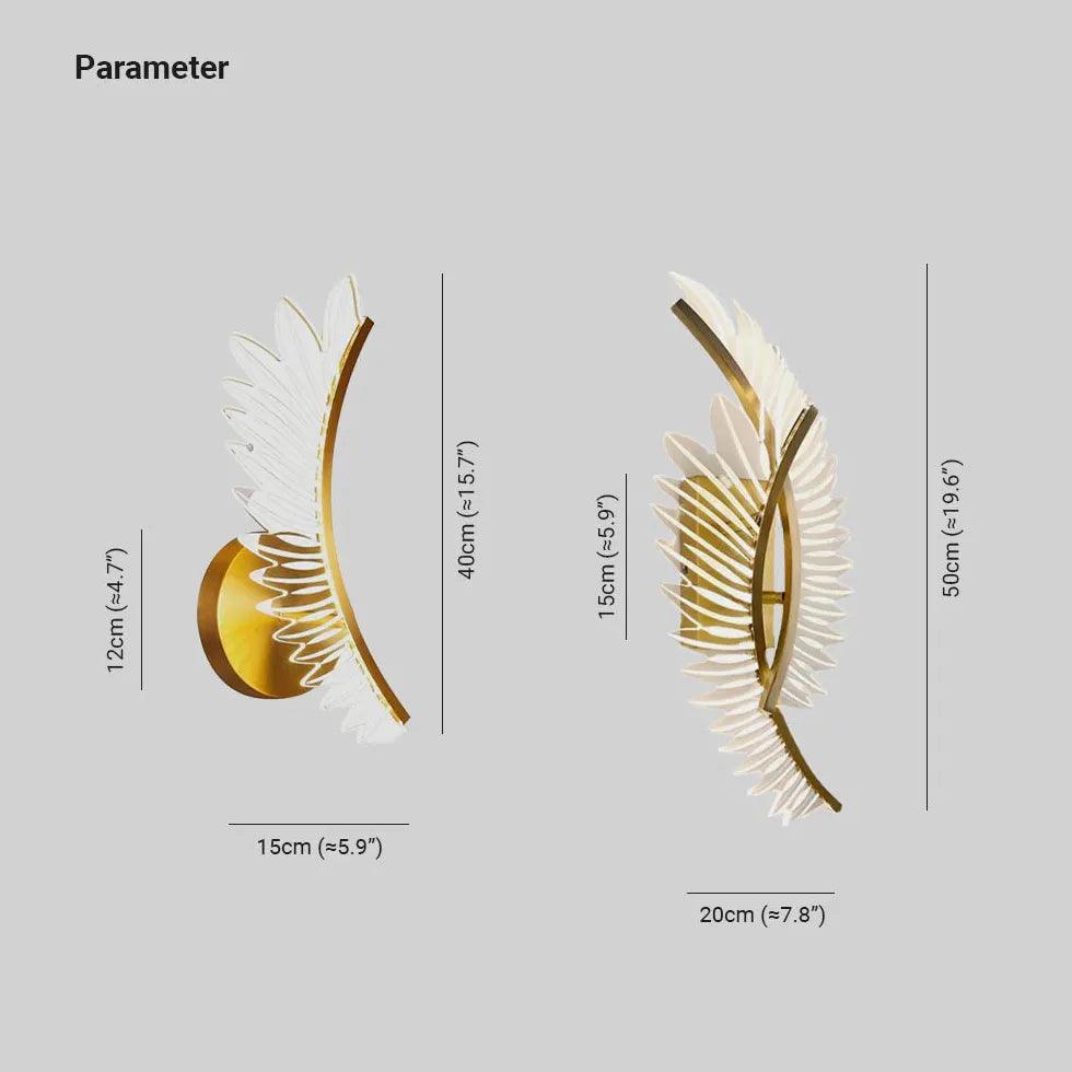 Wing Shaped Crystal Wall ights - Clowas