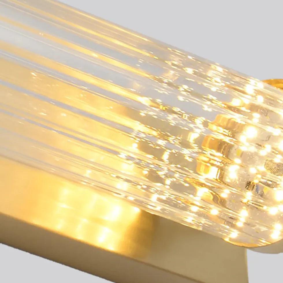 Ribbed Wall Light Bathroom Gold - Clowas