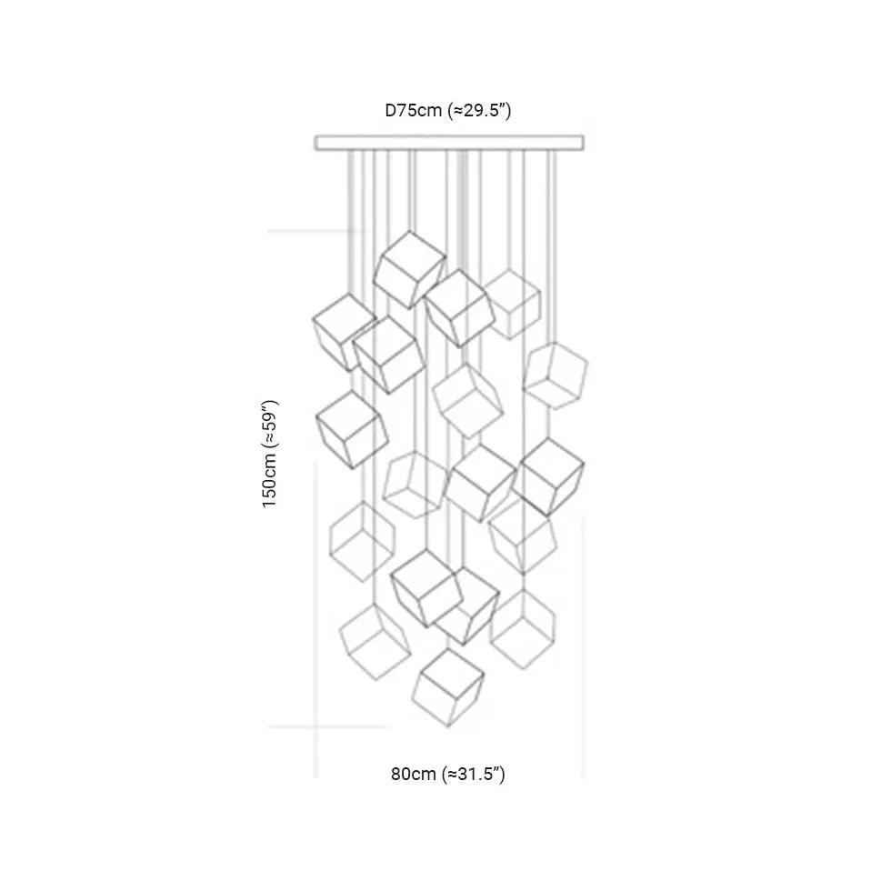 Cube Multi-Light Living Room Pendant Light - Clowas