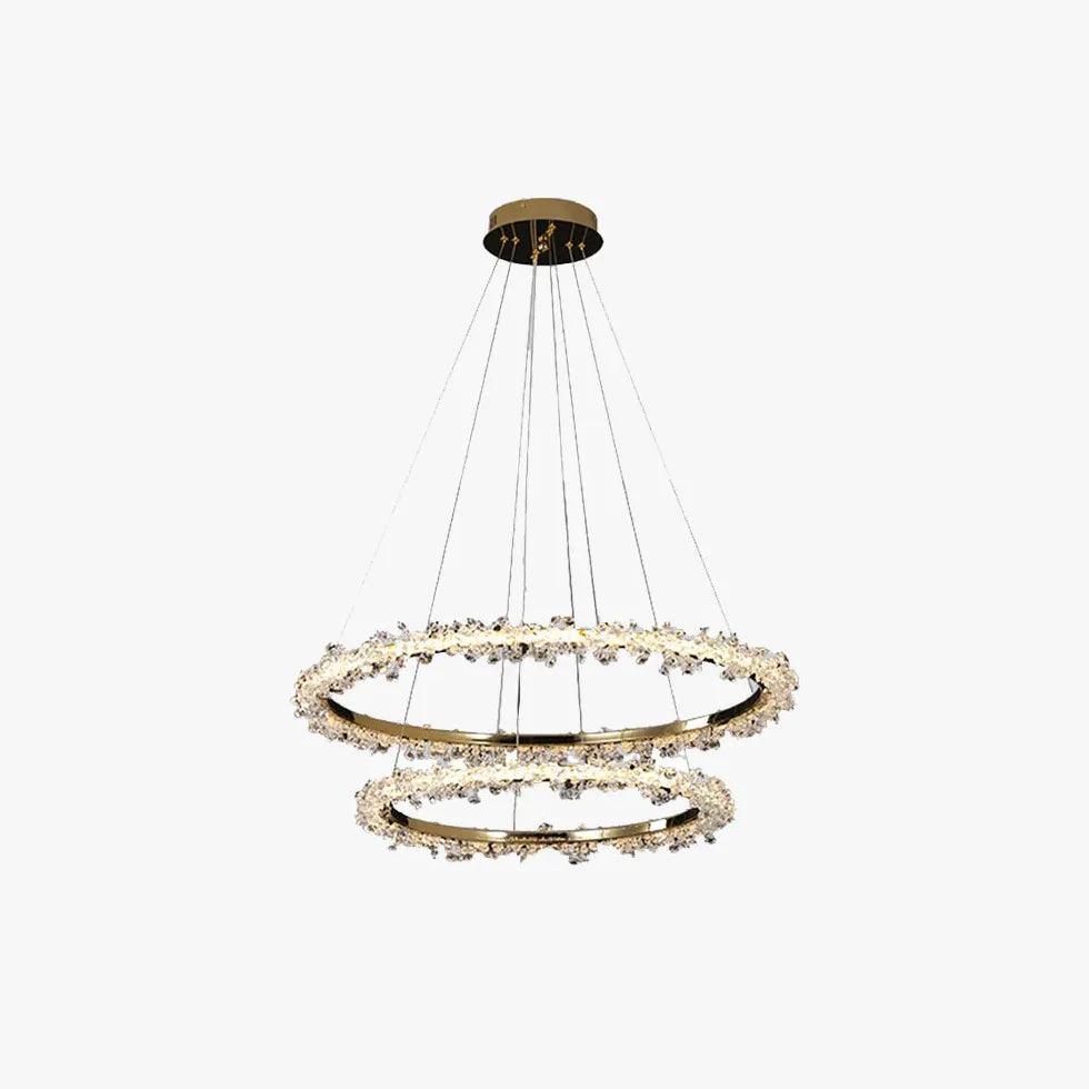 Ring Crystal Bead Modern Pendant Light - Clowas