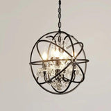 Spherical Wrought Iron Crystal Vintage Chandelier - Clowas