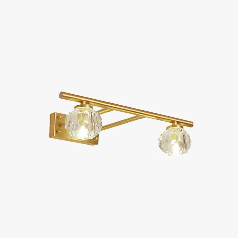 Gold Crystal Multi Arm Bathroom Wall Lights - Clowas