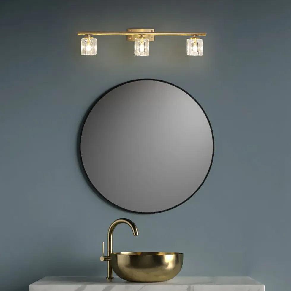 Gold Crystal Multi Arm Bathroom Wall Lights - Clowas