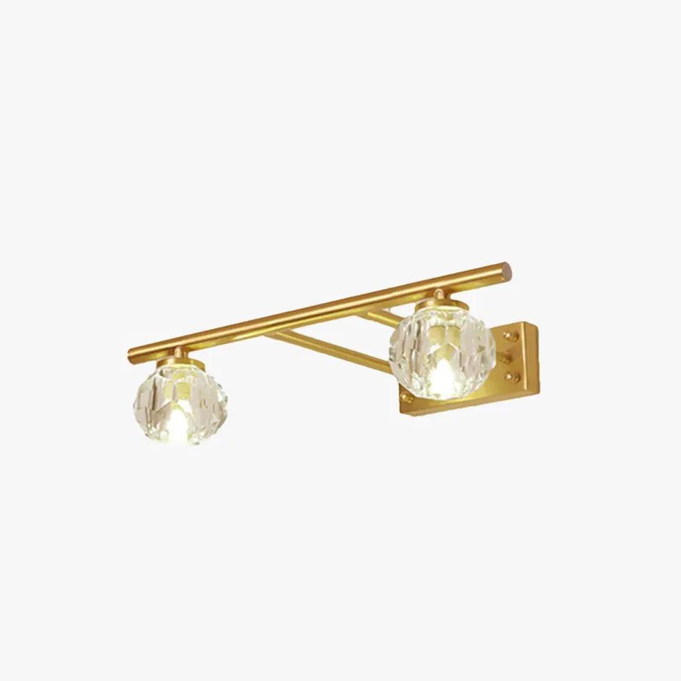 Gold Crystal Multi Arm Bathroom Wall Lights - Clowas