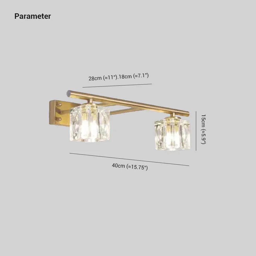 Gold Crystal Multi Arm Bathroom Wall Lights - Clowas