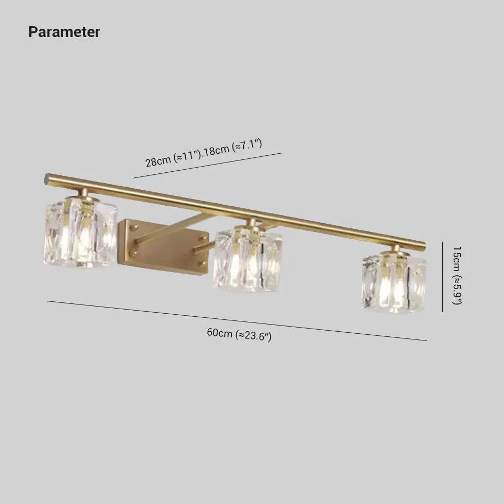 Gold Crystal Multi Arm Bathroom Wall Lights - Clowas