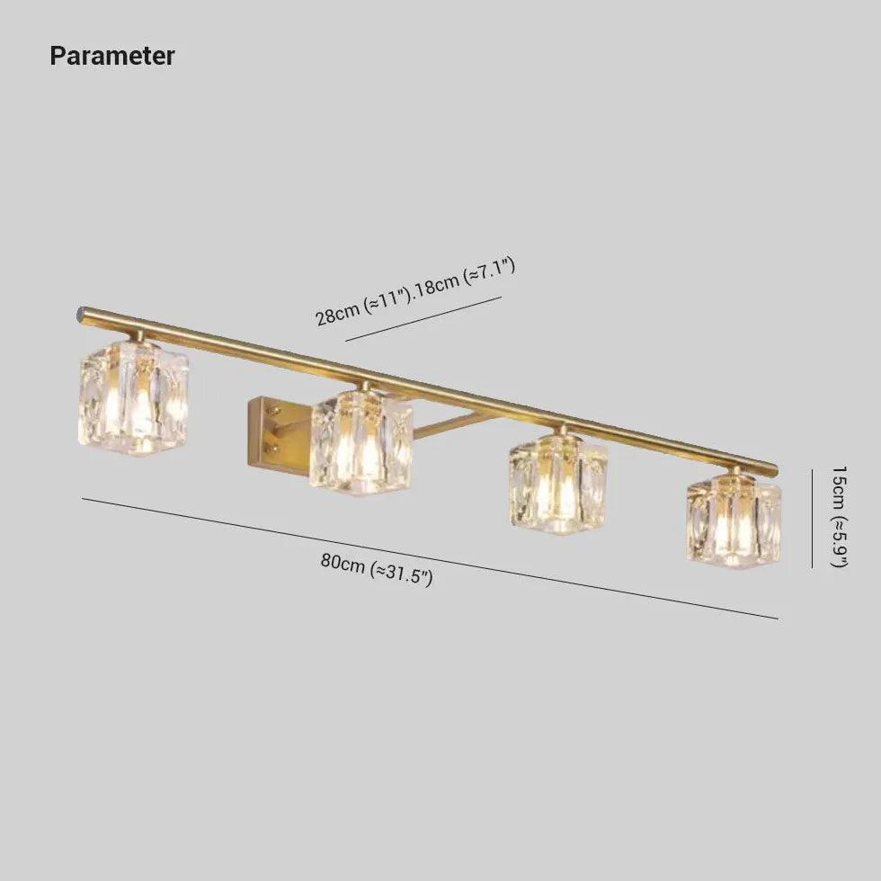 Gold Crystal Multi Arm Bathroom Wall Lights - Clowas